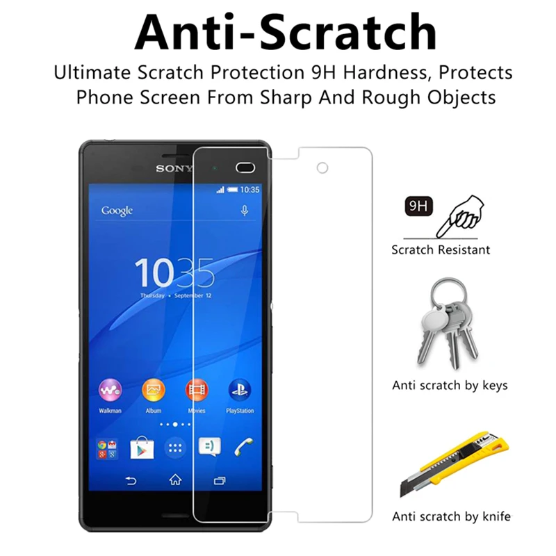 2 шт.! Закаленное защитное стекло для Sony Xperia X3 X2 X1 Plus XA ультрапрочное Защитное