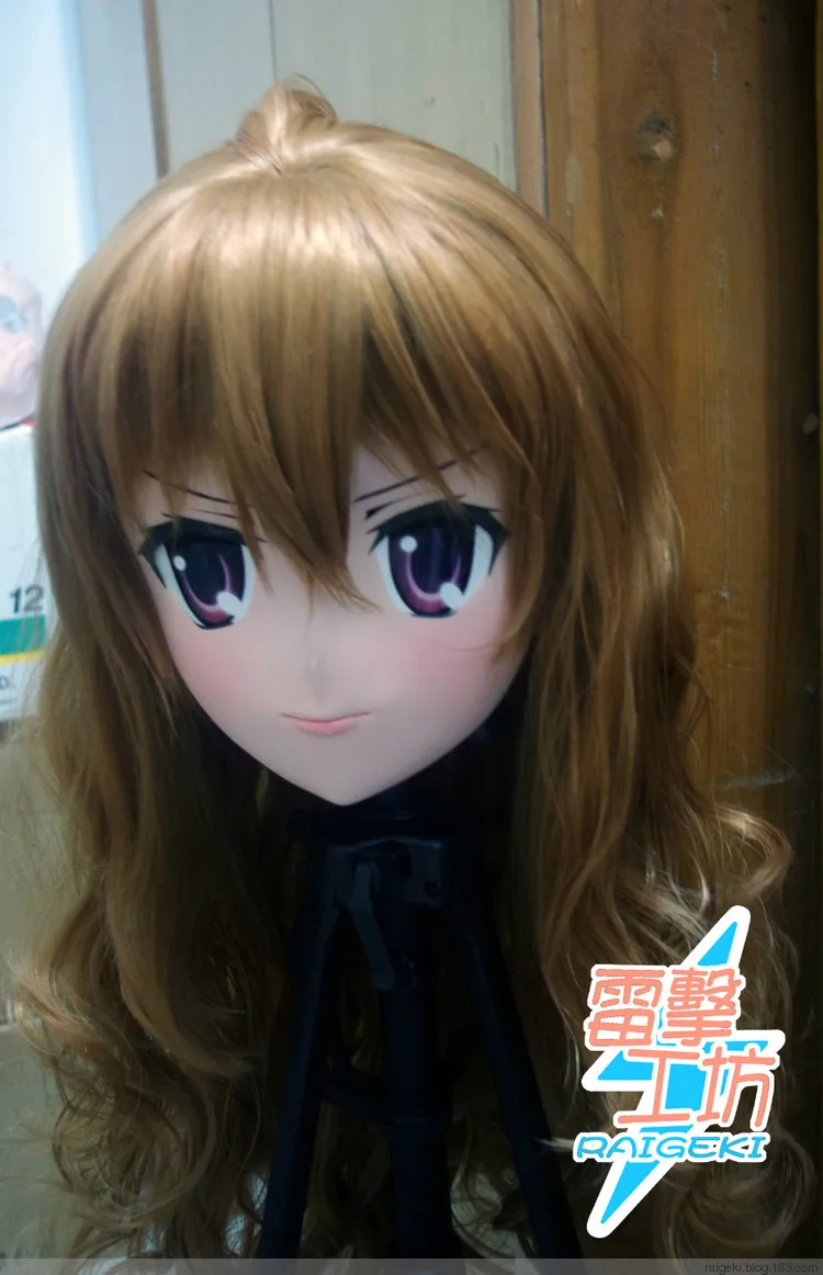 (KM9164) Handmade Female Sweet Girl Resin Crossdress Outfit Cosplay Japanese Animegao Role Play Kigurumi Mask