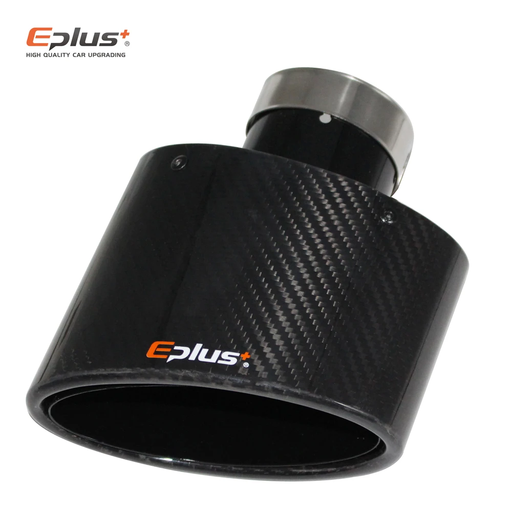 EPLUS глянцевый автомобильный глушитель из углеродного волокна наконечник