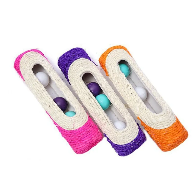 

Cat Toy Scratcher Rolling Tunnel Sisal Ball Trapped With 3 Ball Toys for Cat interactive Training Scratching Toys drop MJ72710