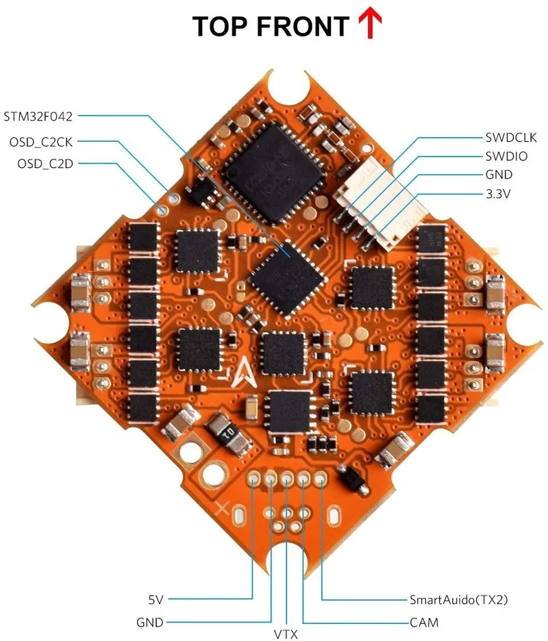 

BETAFPV Lite 2S Brushless Flight Controller Silverware Firmware SPI Frsky Receiver 5A ESC with XT30 Cable for 2S Brushless Whoop