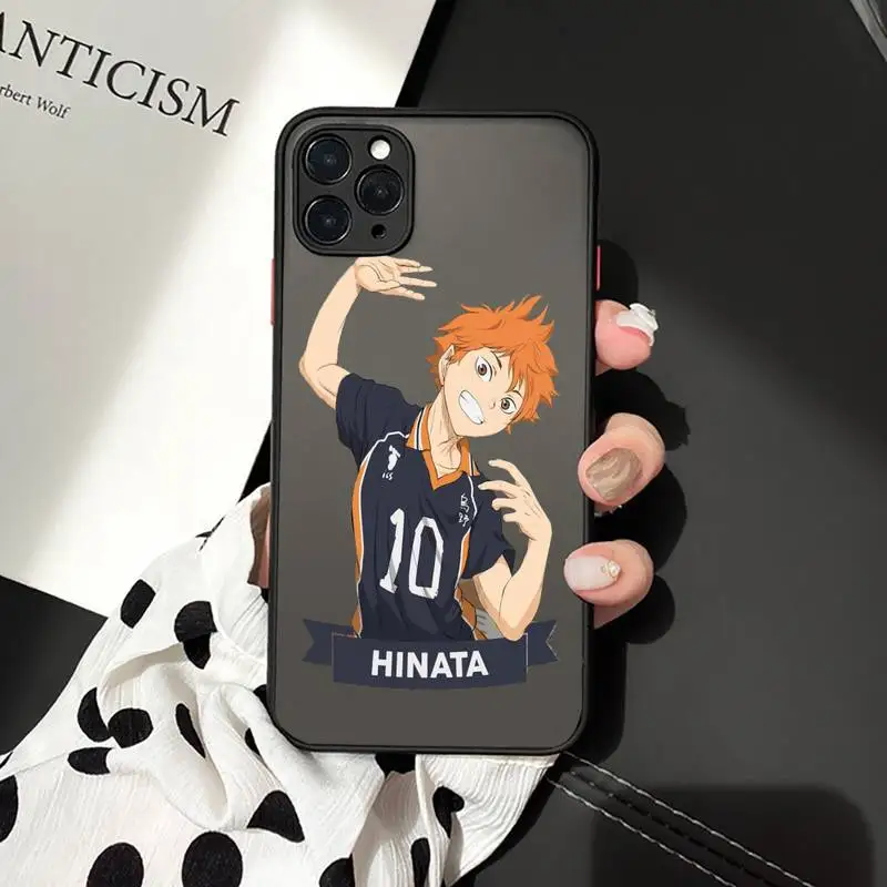 

Haikyuu Hinata attacks Anime Phone Case Matte Transparent for iPhone 7 8 11 12 s mini pro X XS XR MAX Plus cover funda