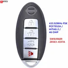 Запасной Бесконтактный смарт-ключ KEYECU 433 МГц PCF7952A 5WK49609 для Nissan Maxima 2008 2009 2010 2011-2015 285E3-JC07A