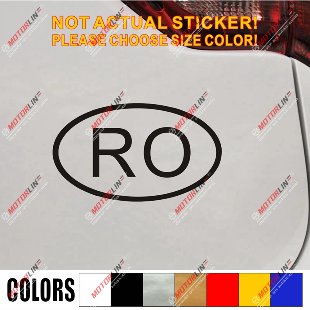 Румынская RO овальная наклейка с кодом страны Виниловая для румынского