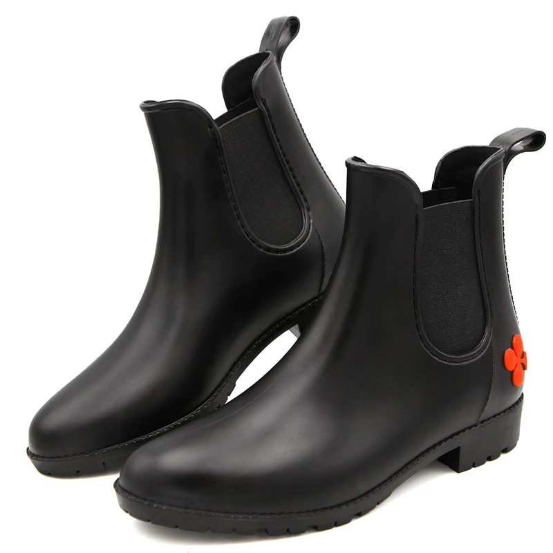 Резиновые сапоги женские Ботильоны с нескользящей подошвой Модные резиновые