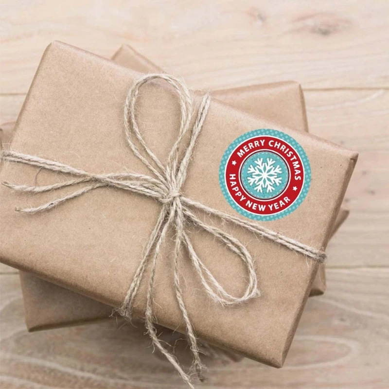 500 шт./рулон 8 видов конструкций с Рождеством спасибо наклейки этикетки для печати