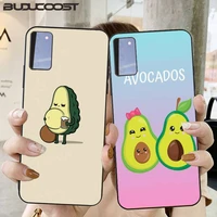 cute avocado fruits black cell phone case for samsung galaxy s6 7 8 9 10 20 s6 7 edge plus s9 10 plus elite s20 uitra