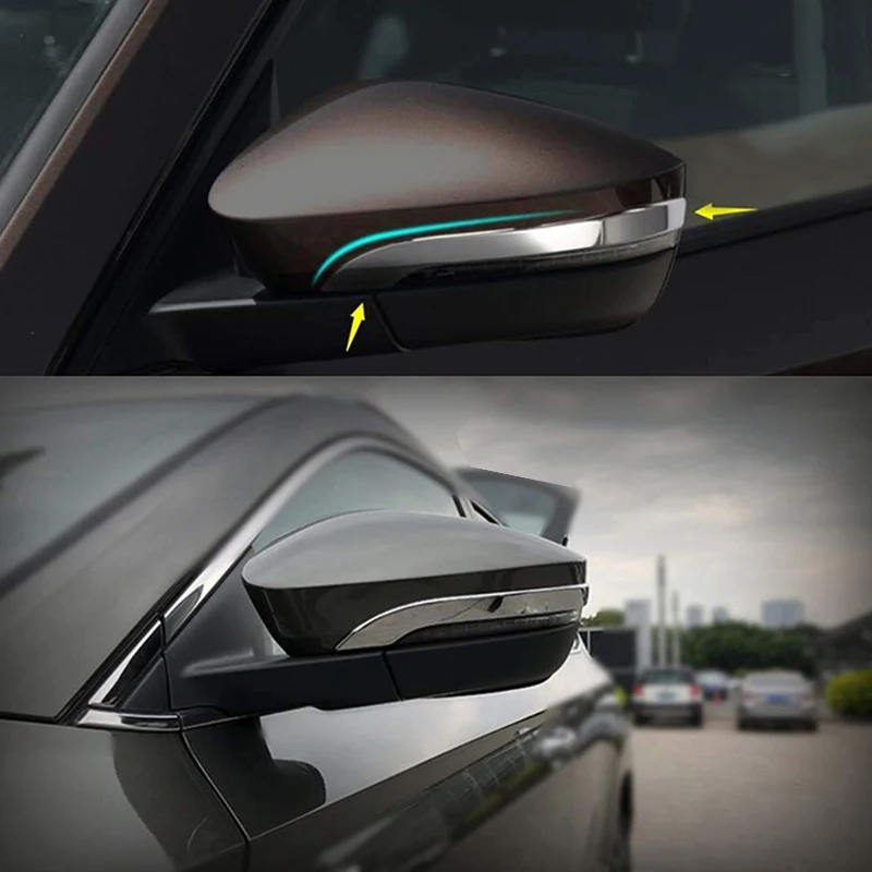 Автомобильный хромированный защитный чехол для зеркала заднего вида Skoda Karoq 2018 |