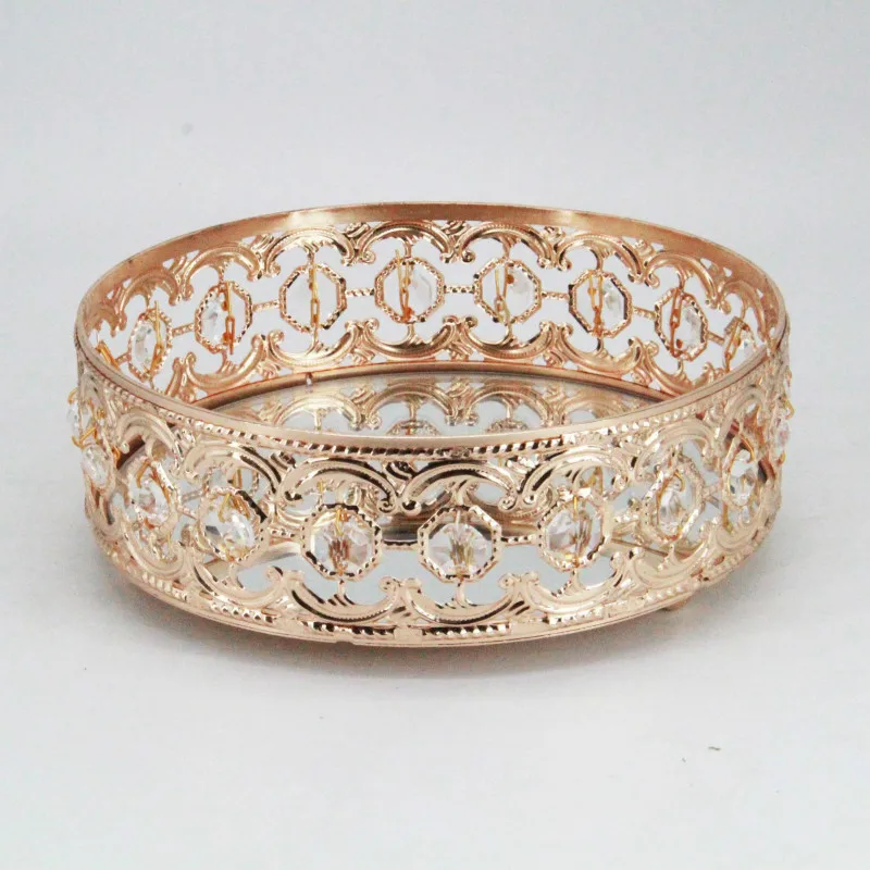 Полая Тарелка под золото Хрустальная подставка для торта инструменты