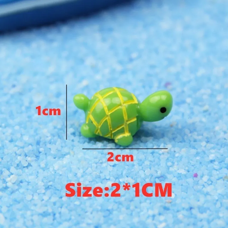 10/30/50/100pcs Green Turtle Miniatures Landscape Fish Tank Decoration Simulation Animal Aquatic Ornament | Дом и сад