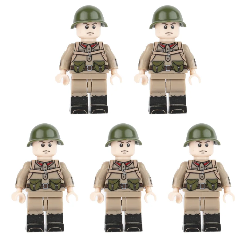 WW2 советские солдатики, Мини фигурки, военное оружие, город, части, полицейские кирпичи, строительные блоки, кирпичи, оригинальные MOC армейские игрушки C105
