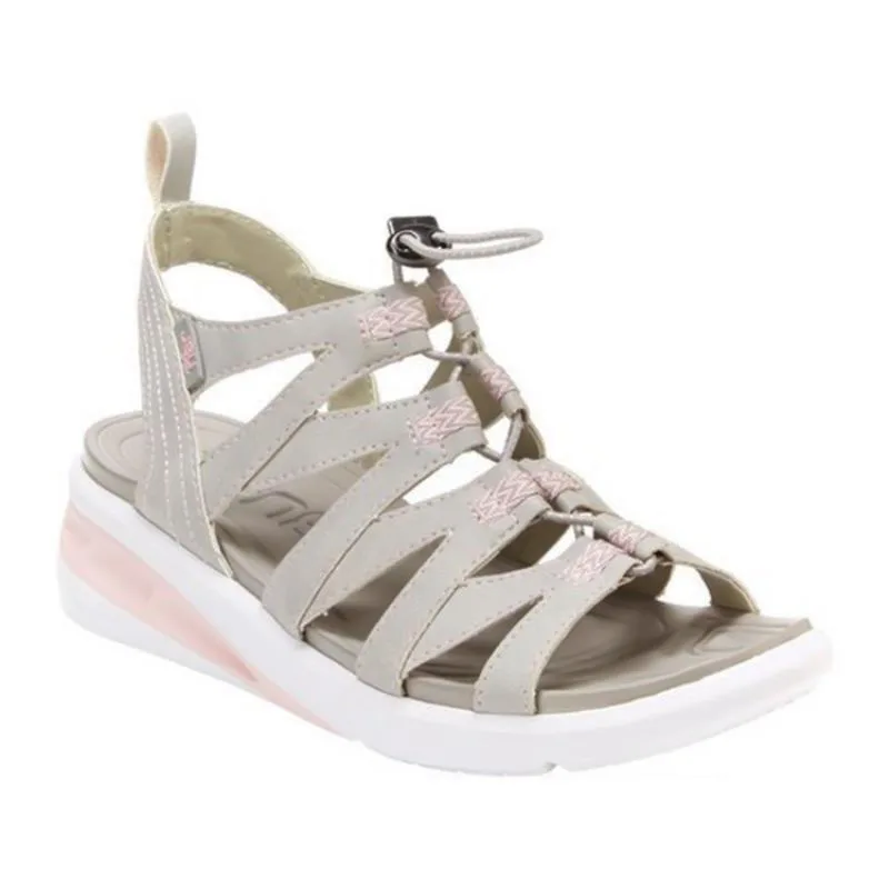 

Women's Cushioning PU Roman Sandals Thick Platform Heeled Shoes Gladiator Drawstring Open Toes Shoes for Vacation Daily FS99