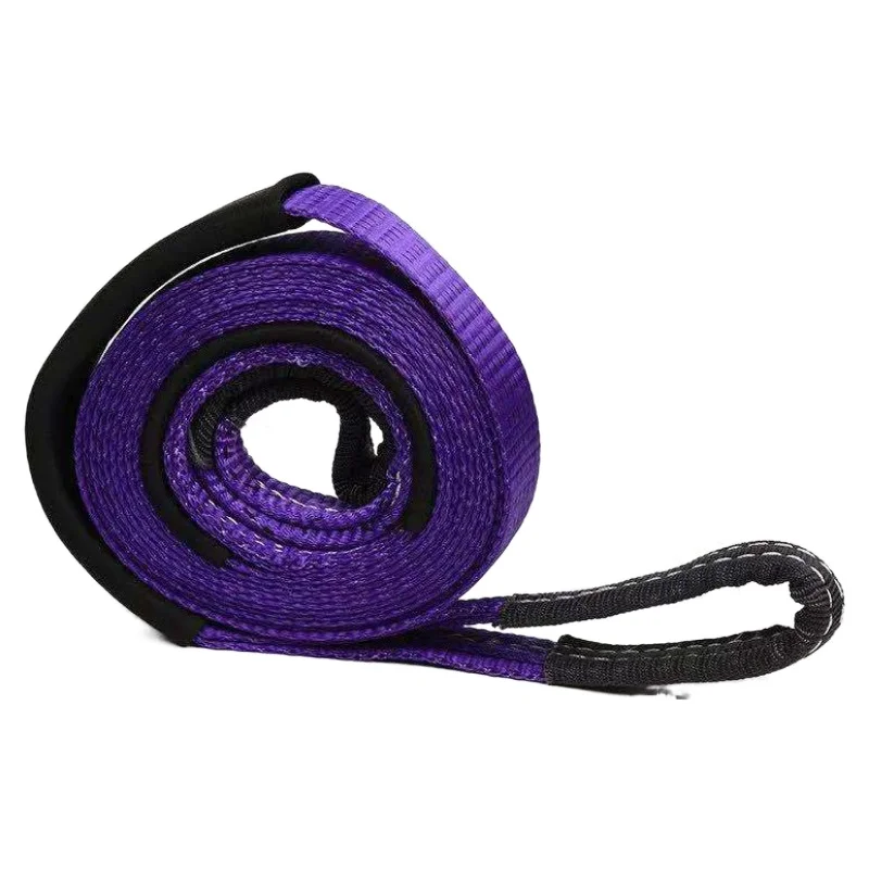 

Automobile Traction Rope Emergency Rescue Strong Tow Rope Polyester Automobile Trailer Belt Tow Hook Strap 5M5T