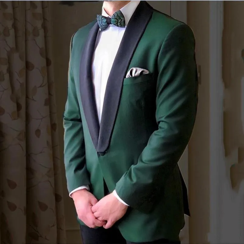 Handsome One Button Groomsmen Shawl Lapel Groom Tuxedos Men Suits Wedding/Prom Best Man Blazer ( Jacket+Pants+Tie+Vest) 930  - buy with discount
