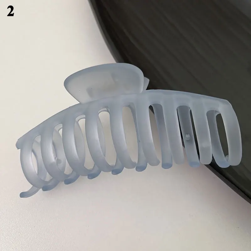 

Transparent Frosted Hair Claws Simple Geometric Barrettes Women Grils Square Hairpin Shark Clip 1PCS Acrylic Ponytail Clip