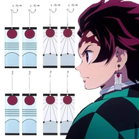 20pcs anime demon slayer acrylic earrings kimetsu no yaiba tanjirou nezuko shinobu kyoujurou muichirou drop earrings jewelry