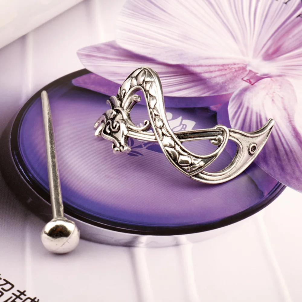 

Celtic Hair Clips Viking Dragon Pattern Hair Stick Bobby Pin Retro Metal Hairpin Hair Decoration Slide Hair Accessories