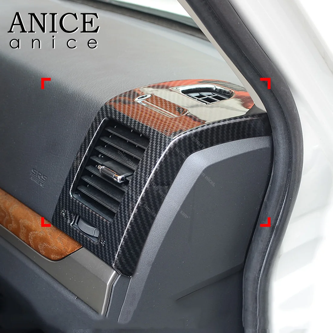 Подходит для Mitsubishi PAJERO 2007- 2 шт. углеродное волокно цвет кондиционер вентиляционное отверстие приборной панели Крышка
