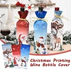 Подставка для украшения стола в виде Санты и вина