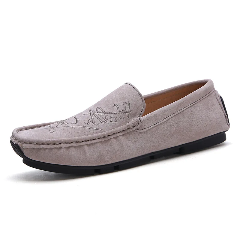 Wandai-6608-Khaki Мужская обувь; Замшевые мужские лоферы; Повседневная обувь; Chaussures; слипоны на плоской подошве; ботинки на низкой платформе; zapatos hombre; синие лоферы - Цвет: Wandai-6608-Khaki