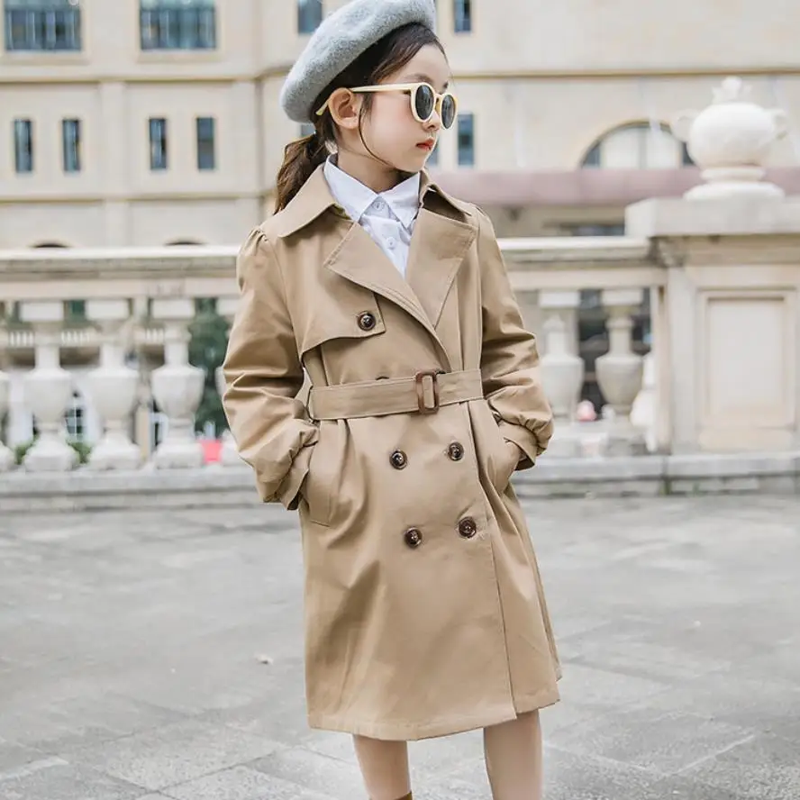 Ветровка демисезонная однотонная для девочек на возраст 16 лет|Тренч| |