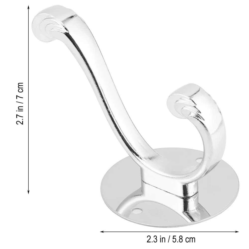 

4pcs Stainless Steel Coat Hanger Clothes Hat Hooks Punch Hangers Wall Hooks for Kitchen Bathroom