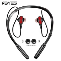 fbyeg wireless bluetooth earphone headphones double driver earbuds bass sport four speakers for mobile phone surround sound