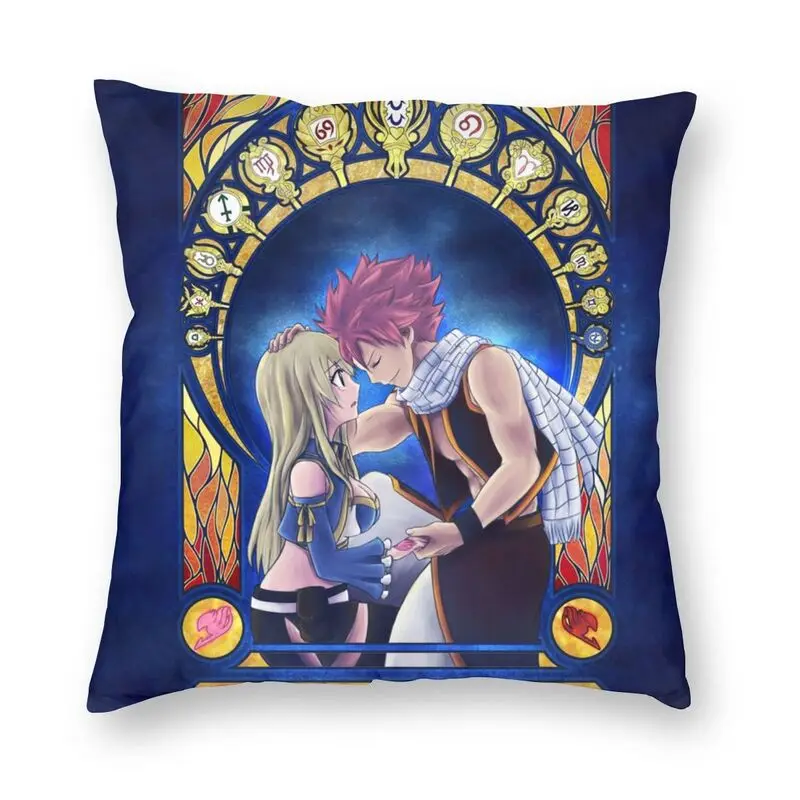 

Natsu и Люси мультипликационным мотивом украшение «Fairy Tail», «Аниме Манга диванные подушки для дивана двухсторонняя печать