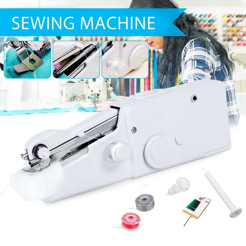 Портативная мини электрическая ручная швейная машина быстрая беспроводная для