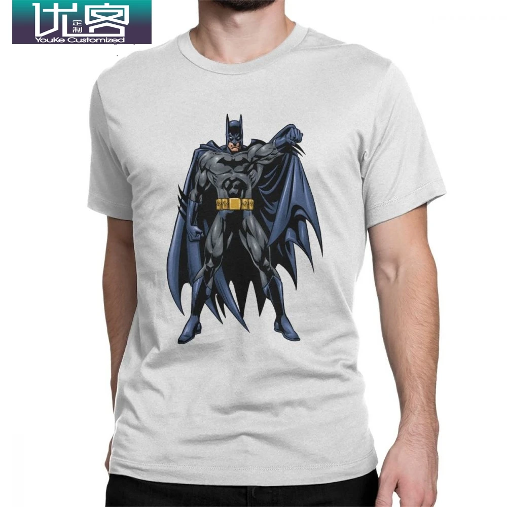 Футболка с Бэтменом мужские хлопковые креативные футболки круглым вырезом