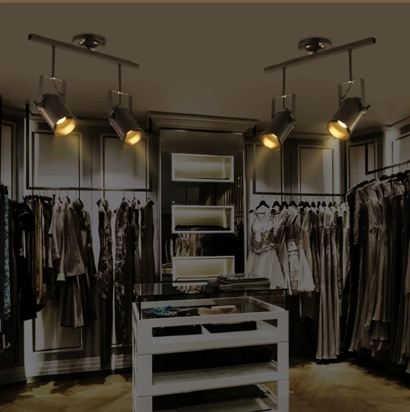 

Vintage Iron Loft Industrial Spotlights Adjustable Pendant Lamp Clothing Store Lighting Coffee House//Bar/Mall Pendant Lamp