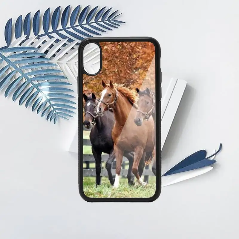 

Running horse art pattern high quality luxury Phone Case PC for iPhone 11 12 pro XS MAX 8 7 6 6S Plus X 5S SE 2020 XR