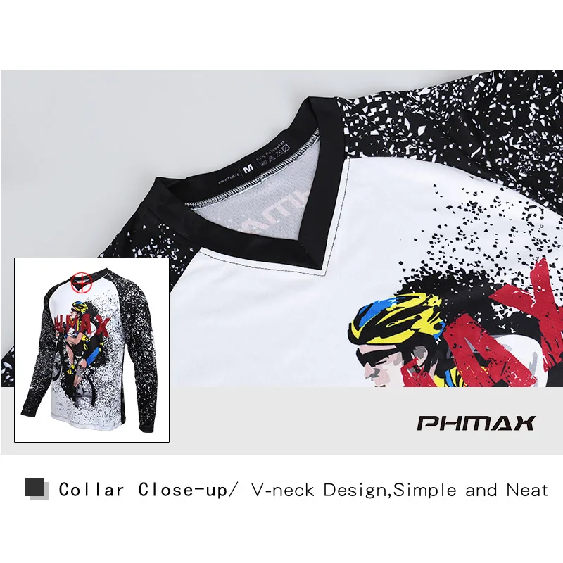 PHMAX велосипедная одежда спортивные майки дышащая быстросохнущая рубашка DH