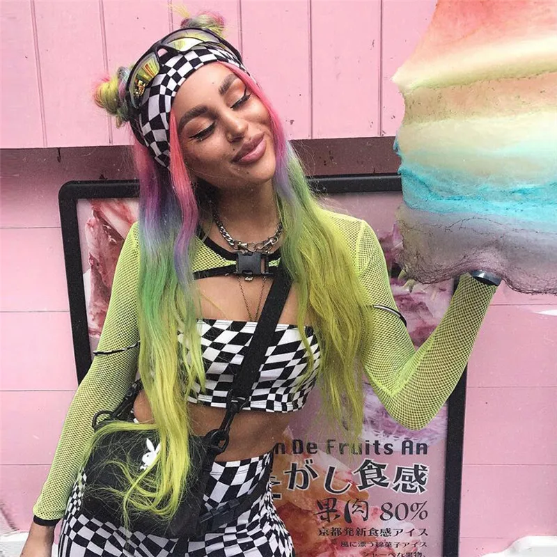 Женская прозрачная Сетчатая футболка Клубная с длинным рукавом и сетчатым