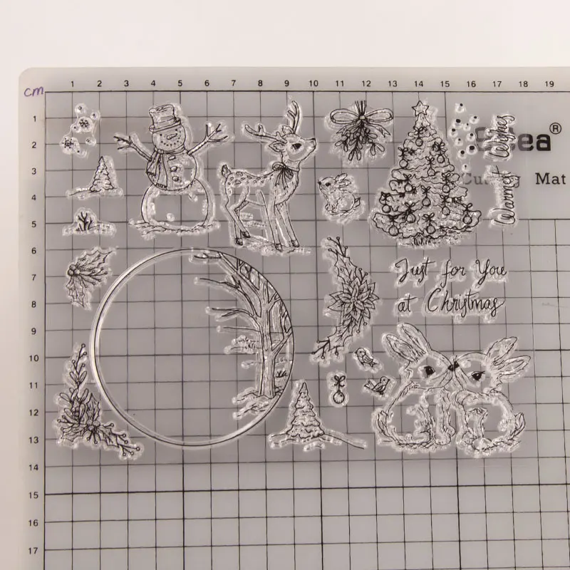 Рождественский хрустальный шар Снеговик Олень фон прозрачный силиконовый
