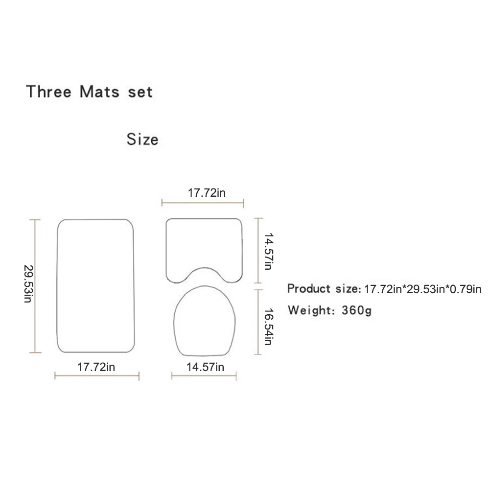 Sunflower print blackout shower curtain ground mat toilet anti-skid suction carpet four-piece suit Home Decorations gift | Дом и сад
