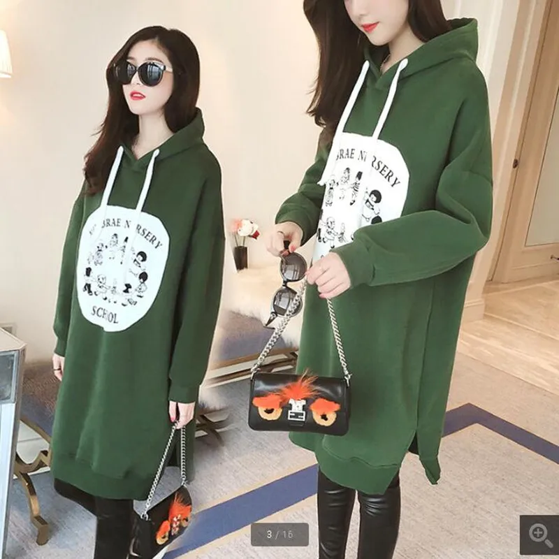 Новое поступление осень зима женские толстовки водолазка с принтом плюс