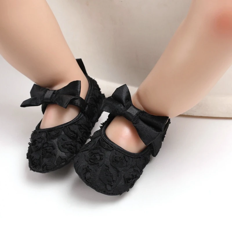 

Fashion Cute Baby Girls Lace Flowers Moccasins Butterfly-knot Anti-Slip Princess Shoes Casual Toddler Soft Soled First Walkers