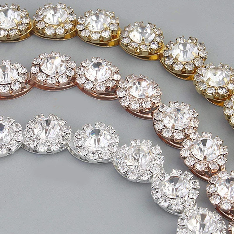 Модный женский свадебный налобный головной убор со стразами Серебряное золото