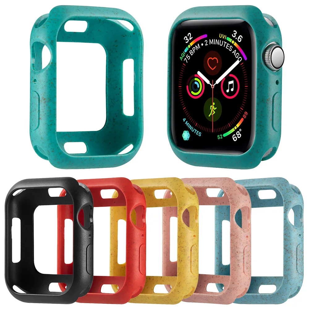 Модный мягкий из высокотемпературного полиуретана защитный чехол для Apple Watch Series 5 4 Case 44 мм 40 мм легкий тонкий бампер для iWatch Shell аксессуары