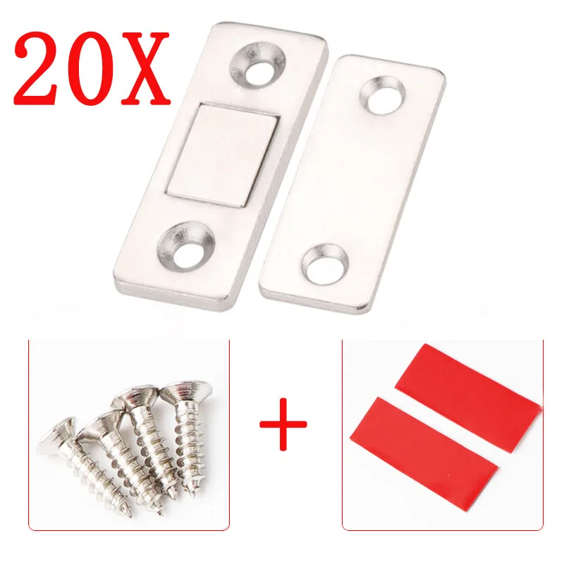 Myhomera 20 Sets 16 Magnetic Cabinet Catches Magnet Door Stop Hidden Closer Closet Cupboard Furniture Hardware Dropshipping |