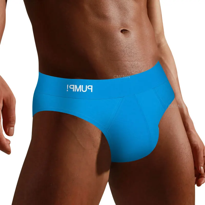 Мужские трусы брифы из хлопка sпанси темно синие быстросохнущие бикини