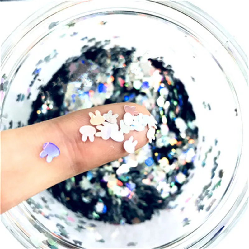 Ультратонкий Кролик Банни 4 мм блестки пайетки для рукоделия домашнее животное