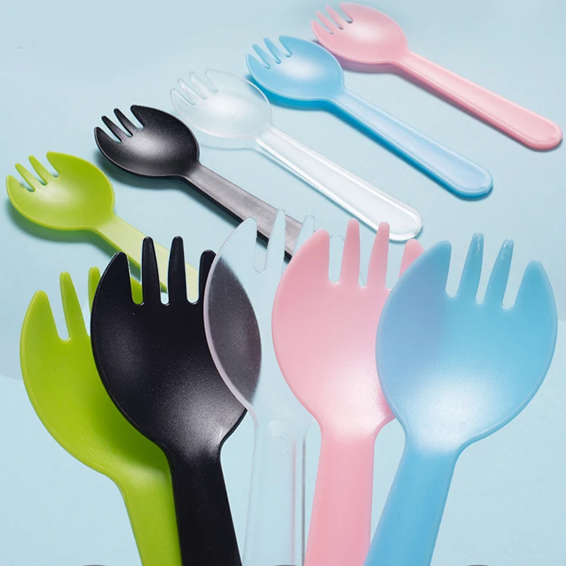 6 шт. одноразовая пластиковая ложка для кемпинга вилка столовая посуда походная