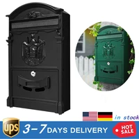 large retro style outdoor lockable secure mail letter post box mailbox postbox retro vintage metal mail box garden ornament