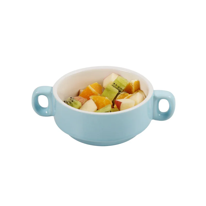 Керамическая лапша чаша с ручкой конфеты цвет дети для супа риса Кормления Чаша
