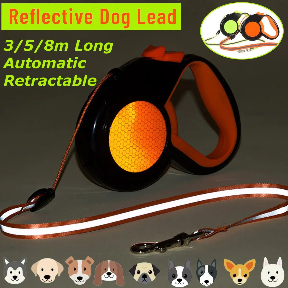 

300cm/5M/8M Reflective Retractable Dog Leash 10Ft 16Ft 26Ft Automatic Extending Pet Walking Lead Cat Traction Rope for Dogs pet