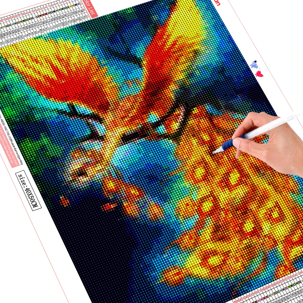 DIY 5D алмазная вышивка крестиком Феникс полная круглая Алмазная картина животные