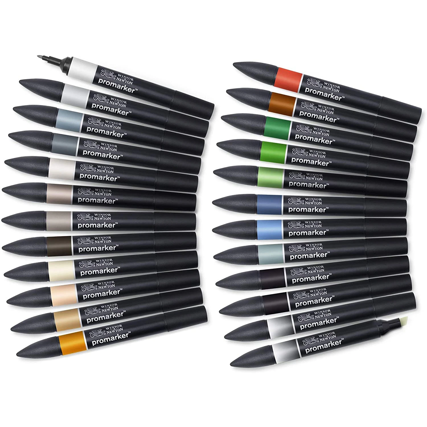 Маркеры для рисования Winsor & Newton Promarker Двойные наконечники 24 цвета/набор |