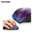 TeckNet Беспроводная мышь 800 точекдюйм 1200 точекдюйм 1600 точекдюйм 2000 точекдюйм 2400 точекдюйм Регулируемая мышь с нано-приемником для ноутбука игровой компьютер